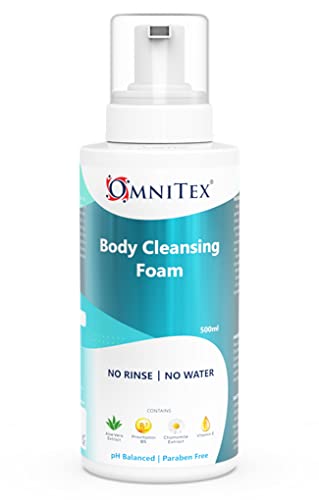 Omnitex Rinse Free Body Cleansing Foam 500ml, 500 ml (Pack of 1)