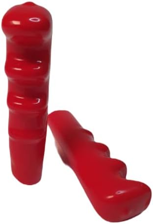 Wheelbarrow Handle Hand Grips Soft Rubber Ergonomic Comfort Anti Slip Handlebar Grips for Wheelbarrows, Carts, Trolleys, Red 1 Pair