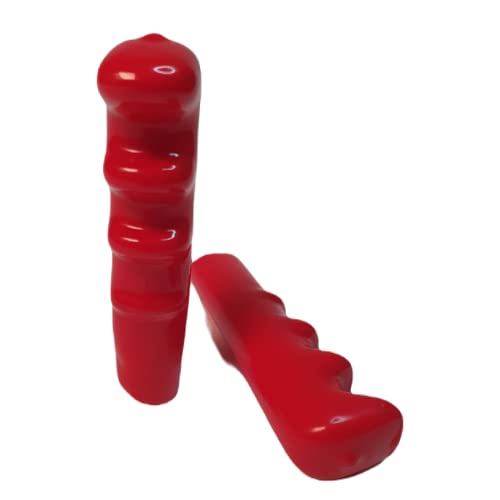 Wheelbarrow Handle Hand Grips Soft Rubber Ergonomic Comfort Anti Slip Handlebar Grips for Wheelbarrows, Carts, Trolleys, Red 1 Pair