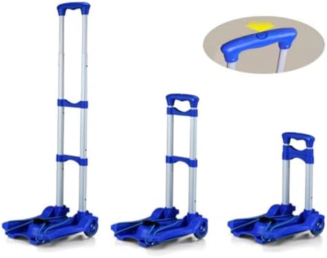 Silent Folding Trolley - Retractable Flatbed Trailer for Light Luggage, Ideal for Moving, Travel & Shopping - Portable Household Cart with Smooth Wheels