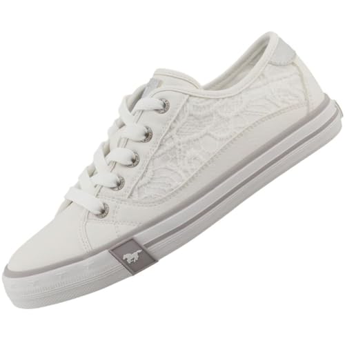 MUSTANG Baskets basses pour femme, Blanc 00002, 37 EU