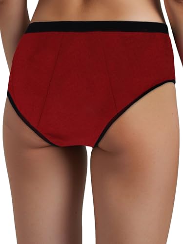 Image of DChica Essentials Cotton Period Panties with Anti Microbial Lining for Girls, Light to Medium Flow Period Panty Briefs, No Pad Required Menstrual Underwear for Girls, Easy to Wash & Leak Proof