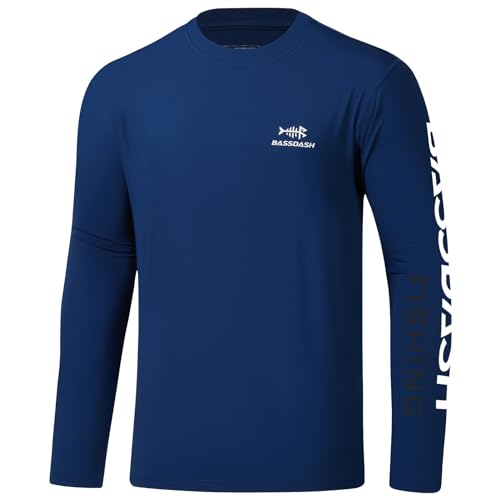 Bassdash Camiseta de Manga Larga para Hombre Camisetas de Pesca para Hombre protección Solar UV UPF 50+ Secado Rápido