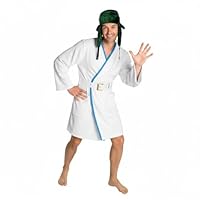 Morph Crazy Cousin Costume White Robe Costumes, Mens Christmas Costume, Holiday Movie Costumes for Adults