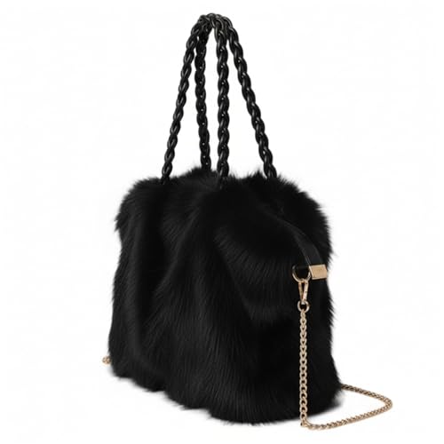 Sac fourre-tout d'hiver moelleux noir pour le bureau - 5