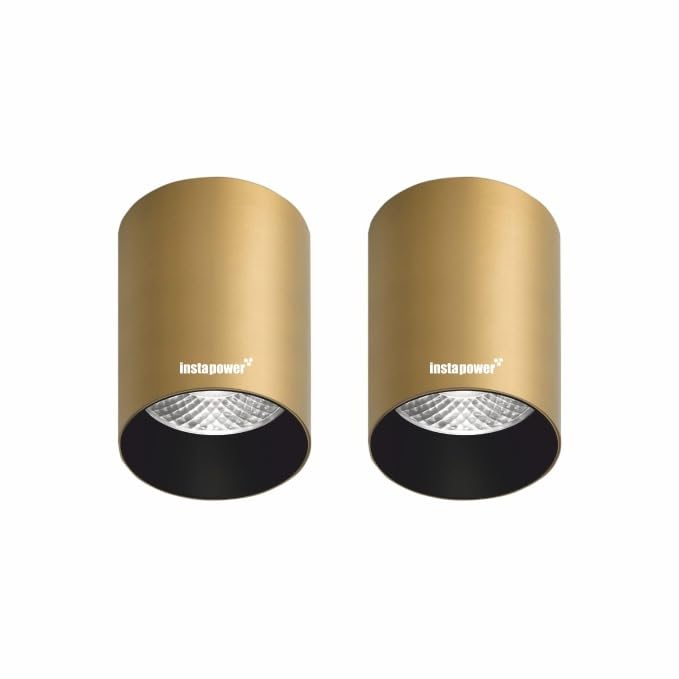 Instapower 15 Watts Surface Deep Light, Warm White, (Pack of 2)