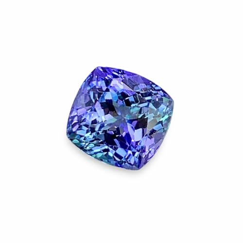 9.40 Ct Extremely Rare Natural Blue Tanzanite Cushion Certified Loose Gemstone | High-Quality Gemstone for Jewelry Making & Collecting