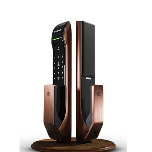 Image of Onetouch Smart Digital Door Lock OT500 (RF) | Fingerprint | RFID | PIN | Mechanical Key | Strong Mortise SS304 | Electroplated Finish | Video Door Phone Integration | Smartphone Integration (Bronze)