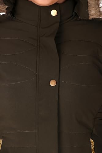 Image of Brazo Women's and Girls Puffer Regular Fit Bomber Jacket For Winter Wear | Hooded Neck | Full Sleeve | Zipper | Casual Jacket For Woman & Girl | Western Stylish Jacket For Women