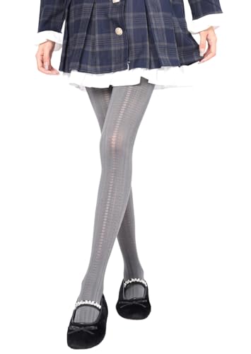Image of Mrotrida Women's Heart Pattern Tights Elastic Jacquard Love Heart Pantyhose Stockings