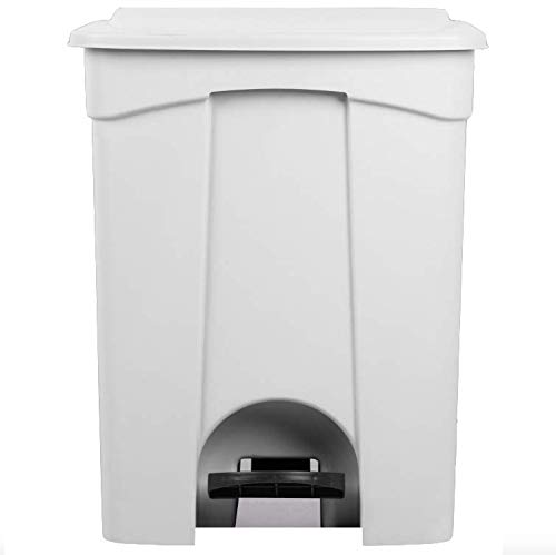 PRO&Family 18 Gallon/ 68 Liter Black Rectangular Foot Operated Hands-Free Trash Can.Hospital, Nursing, Retirement Homes, Schools, Kitchen, Home,Schools, breakrooms Trash Bin