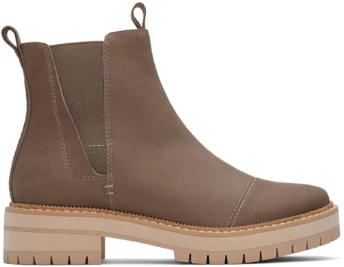 TOMS Botas Dakota para mujer, Wr Taup Gry Lthr, 36.5 EU