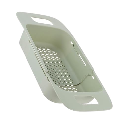 lurrose 多機能伸縮式水切りラック フルーツ収納バスケット 調理台対応 耐久軽量設計 キッチンシンク用実用的果物ホルダー