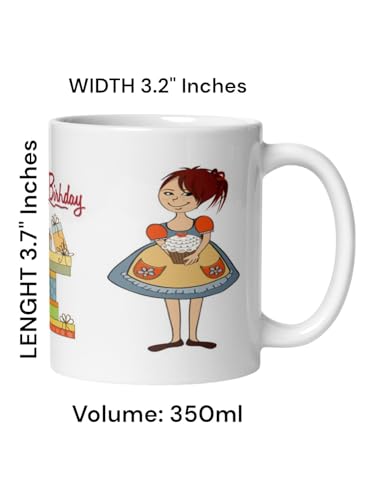 Image of Better Gift Flowers Happy Birthday with Message Mug, Round Shaped Multicolor Themed Coffee Mugs, Mug for Gifting, Gifting Items for Family, Friends & Closed Ones