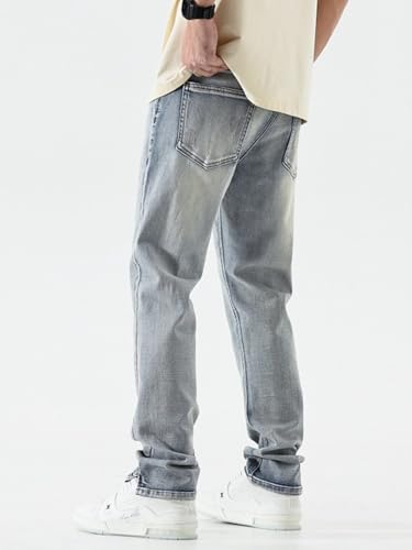 Jeans Pants Trousers Denim Wide Leg Design Sense High Street Youth Slimming and Washed Casual Spring Autumn3