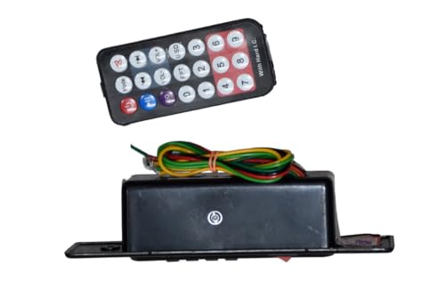 Image of Rashri 12V DC Bluetooth MP3 USB FM Music Player 4440 Single IC with in-Built Stereo Amplifier & Remote Control for E-Rickshaw, Bike, Car & Auto
