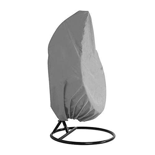 Tropicalboy - Funda de sillón colgante para jardín en 210D Oxford impermeable, funda de protección de huevo, silla colgante antirayos UV, lluvia, viento y polvo, 190 x 115 cm, gris