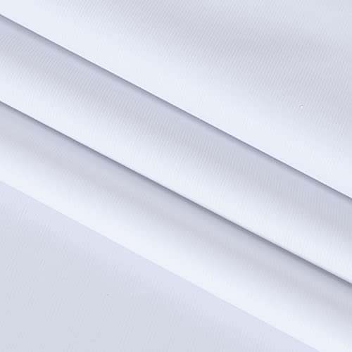 Image of sancua 100% Waterproof Round PVC Tablecloth - 60 Inch - Oil Proof Spill Proof Vinyl Table Cloth, Wipe Clean Table Cover for Dining Tables, Buffet Parties and Camping, White