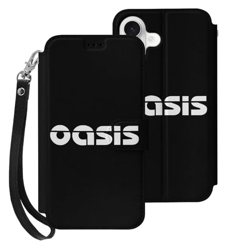 iPhone17用ケース 手帳型 オアシス OASIS バンド スマホケース ストラップ付き 財布型 アイフォン17用ケース おしゃれ 軽量 背面 携帯カバー カード収納 スタンド機能 PUレザー 耐衝撃