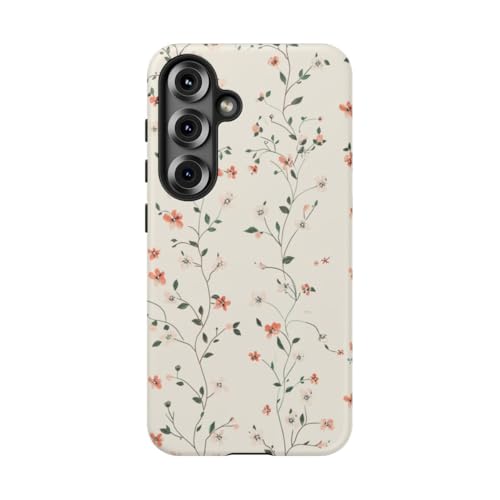 Coque rigide mate Samsung S25 fine et anti-rayure à motif fleuri