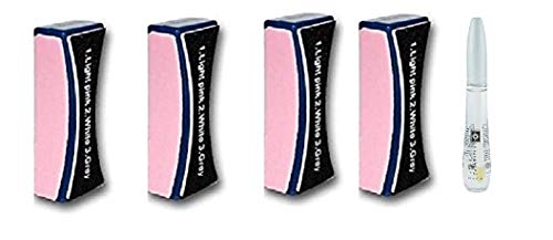 Swisa 4 Nail Buffers for Shine Nails + Cuticle Oil for Shine