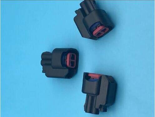 2 pin Fuel Injector Plug Kits Female Adapter ev6 ev14 USE CAR Fuel Injector Connector - (Color Name: 50)