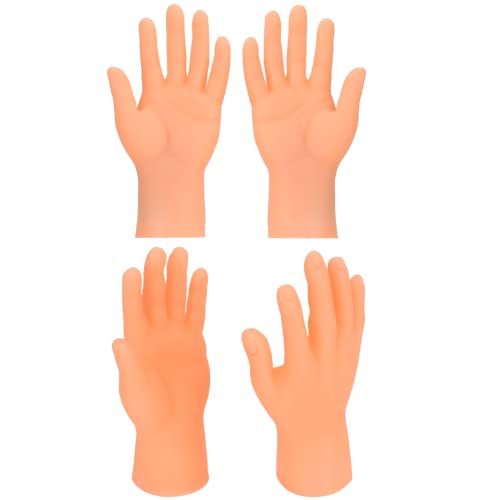 Willingood 2 Paar Kleine Hände Fingerpuppe Set, Fingerhände Zaubertricks Toy Lustiges Spielzeug für Geburtstagsfeiern Spielparty Halloween Weihnachten Party Mitgebsel Cover