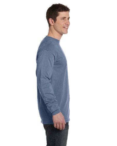 Image of Comfort Colors Ringspun Garment-Dyed Long-Sleeve T-Shirt (Ice Blue)