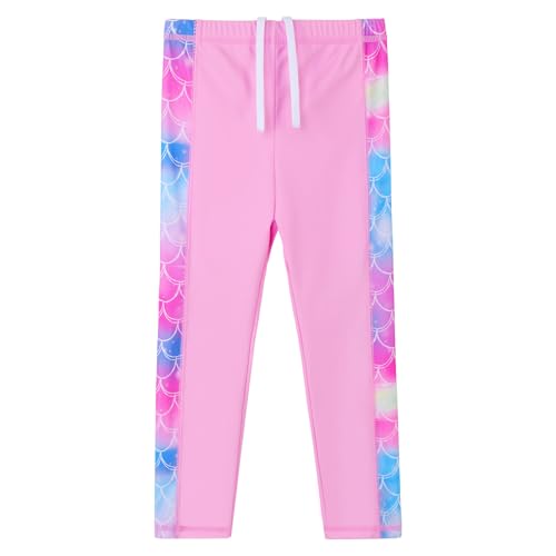 Image of Girls Two Piece Swimsuit Long Sleeve Floral Bathing Suit UPF 50+ Summer Beach Swimwear