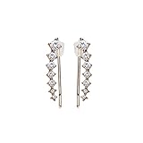 Pair of Seven Round Crystals Ascending Prepacked Ear Crawler/Ear Climber