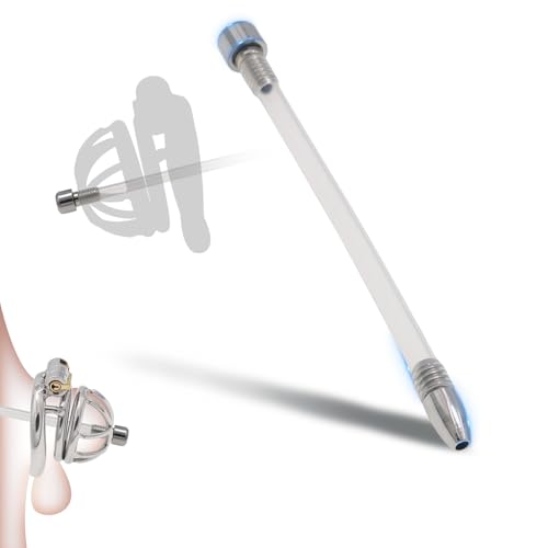 BDSMYOU Peniskäfig Zubehör,Dilator Harnröhre Edelstahl Silikon Hohl Penis Plug für Chastity Cage Male Keuschheitsgürtel,Harnröhren Dilatatoren Männer Katheter für Keuschheitskäfig Herren (6 * 140mm)