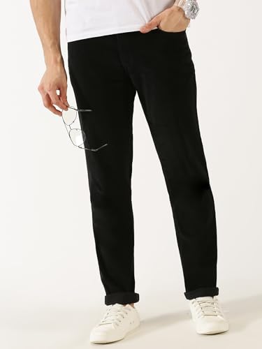 Image of Thomas Scott Men Mid Rise Slim Fit Corduroy Chino Pants