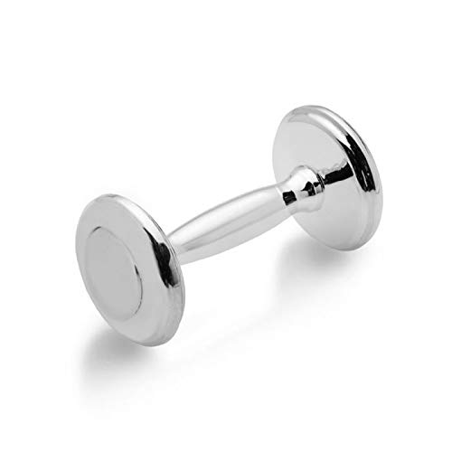 Empire Silver Plain Dumbbell Sterling Rattle