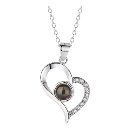 Rosas eterna e colar “Eu te amo” em 100 idiomas, Caixa de Presente Porta Joias Presente Feminino Natal Aniversário