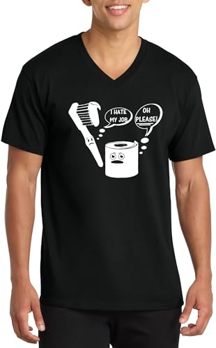 Image of I Hate My Job Toothbrush Toilet Paper Funny Top Toothbrush Toilet Paper Humor Graphic Cotton Tee Adult Youth Tall Men Women