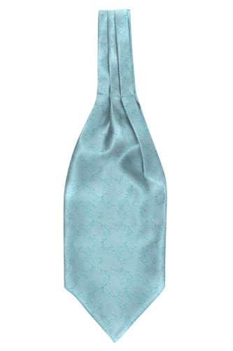 Image of BLACKSMITH Jacquard Microfiber Neckwear Ascot and Matching Pocket Square Set for Men