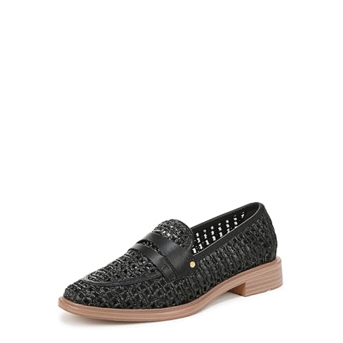Franco Sarto Womens Edith Loafer Black Weave 7 W