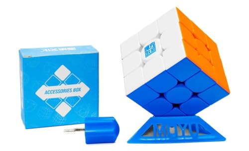 Image of HAWKISTER 6+ Years Moyu Meilong 3M V2 Magnetic Stickerless 3X3 Speed Cube, Mfjs Meilong 2024 3 By 3 Cube Puzzle (Moyu Meilong 3M V2 2024 Magnetic Standard)
