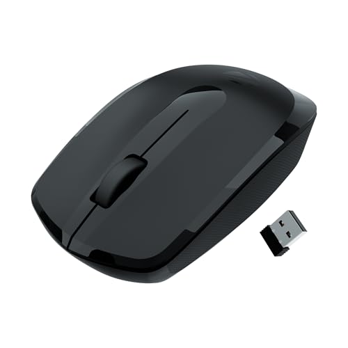 ZEBRONICS Wireless Mouse, 2.4GHz, 3200 DPI, 3 Buttons, Comfortable & Ergonomic, USB Nano Receiver, Power-Saving Mode, Works on Most Surfaces, for Mac | Laptop | Computer (Freego, Black)