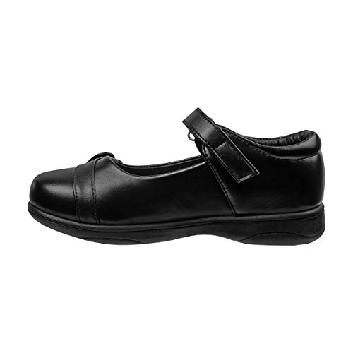 Girl's Mary Jane School Uniform Shoes (Toddler/Little Girl/Big Girl), Size 4 Big Kid, Black Hearts2
