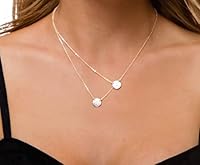 Algopix Similar Product 11 - Circle Layered Necklace  Double Small