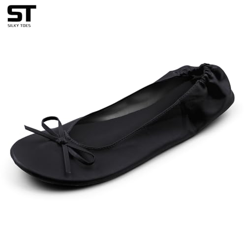 Image of Silky Toes Foldable Flat Shoes for Women | Portable Ballet Flats for Weddings, Parties, Events, Travel |Comfortable Cushioned