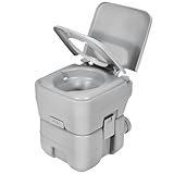 YITAMOTOR Portable Camping Toilet, RV Travel composting toilet with 20L Detachable Waste Tank, Double Water Spouts, Portable Toilet for Camping, Hiking