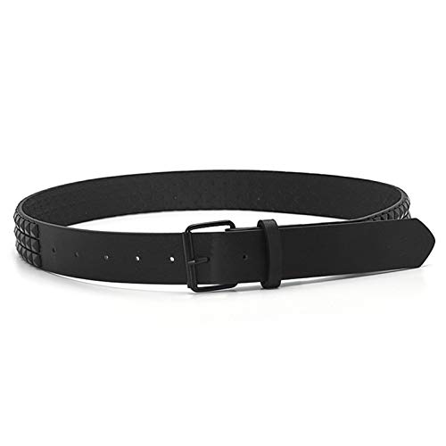 Square Buckle Stud Belt Rivet Belt Studded Belt for Men and Women's