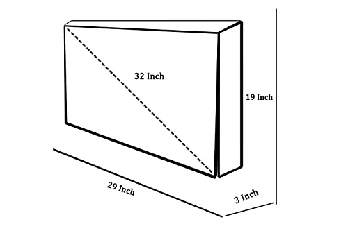 Image of LED TV Cover for Samsung 32 inches LED TVs (All Models) - Dustproof Television Cover Protector for 32 Inch LCD, LED, Plasma TelevisionCLED3-P011-32