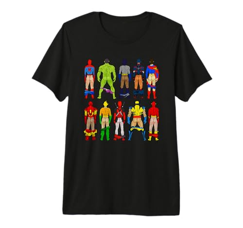 Superhero Butts Tshirt Action Heros 4 Women Men Guys Adults Premium Tri-blend T-Shirt