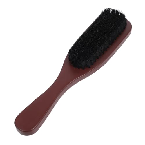 Beavorty Cepillo Ondulado De Cerdas De Jabalí Recortadora De Barba Para Hombres Desenredador Cepillo Para El Cuidado De La Barba Rizo Cabellos Ondulados Aceite De Barba Bigudí Black Madera