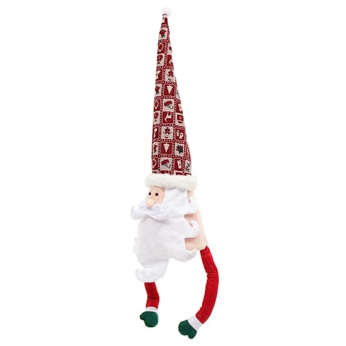 Topper de árbol de Navidad de tela PRETYZOOM con Papá Noel y Estrella para adornos festivos 2