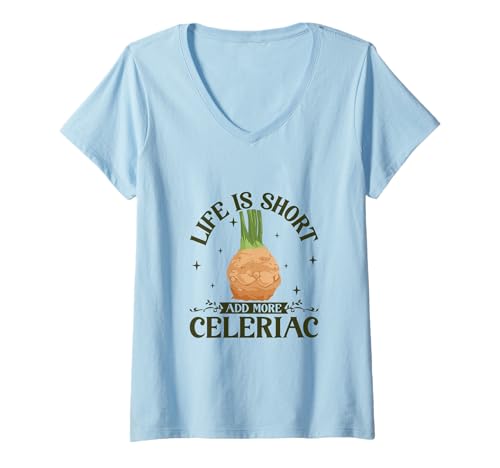 Mujer Dame más apio Camiseta Cuello V