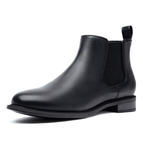 ANJOUFEMME Womens Fall Flat Chelsea Boots, Classic Comfortable Short Ankle Boots, Fashion Dress Booties